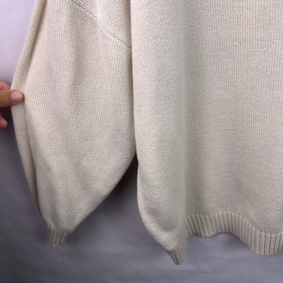 Saltwater Luxe Sun Sand Surf Sweater, Cream, 100% Acrylic Beach Coastal Pullover - Picture 11 of 14